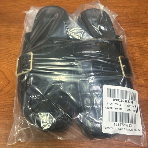 J Crew Marlow clogs in croc-embossed Italian leather CC061 - Picture 2 of 4